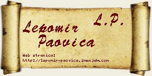 Lepomir Paovica vizit kartica